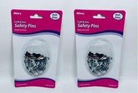 Pack Mit 2 Allary Sicherheitsnadeln Angebranntem Finish, 60 Nadeln, Asstd GrößEn