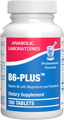 Anabolic B6-Plus 100 Tablets Vitamin B6 with Magnesium & Potassium Support