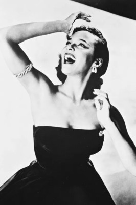 Dorothy Dandridge vollbusige Glamour-Pose im schwarzen Kleid lachend 4x6 Foto 