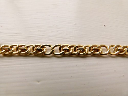 QVC Milor Italy 14ct Yellow Gold 7.75" Fancy Chain Link Bracelet - 4.7g - Picture 3 of 11