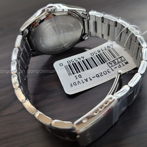 MTP-1302D-1A1 Casio Analog Silver Metal Band White Men Watch Original New - Picture 7 of 9