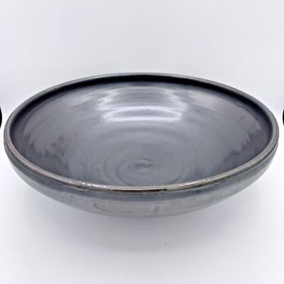 Large Clay Mixing Bowl Handmade Kiln Fired Glaze Natural Artisanal Crafted Dough