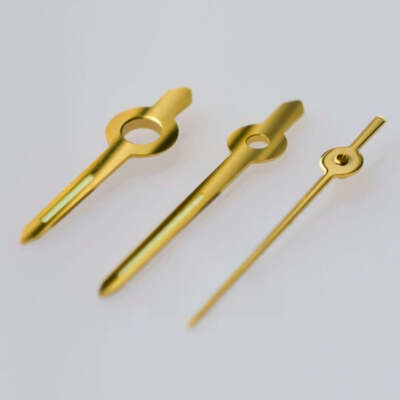 8.6x8.5x6mm Golden Trim Green Luminous Watch Hands for ETA2671 Movement