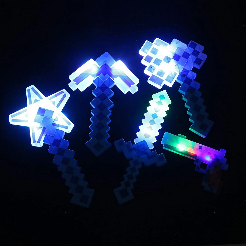 Juego de 5 armas de píxeles DIAMOND juguete de batalla de píxeles con iluminación LED para niños y niñas Foto 2 de 4