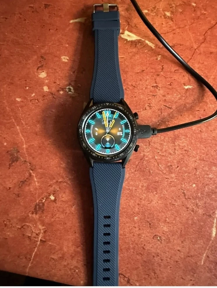 Huawei watch gt 46.5 mm black stainless steel case with graphite black band clearance