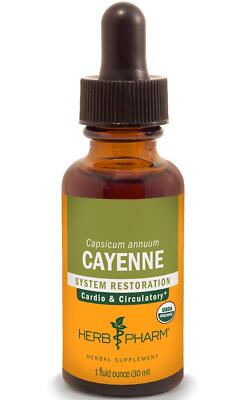 Organic Cayenne Extract 1 Fl Oz Liquid Herbal Supplement Non GMO Vegan