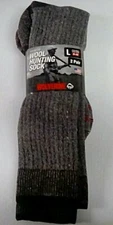 Wolverine Hunter Wool Mid-Calf Boot Sock, Large, 2 pair pack