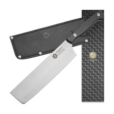 KESSAKU 8-Inch Nakiri Vegetable Cleaver Knife - Senshi Series - Forged Japane...