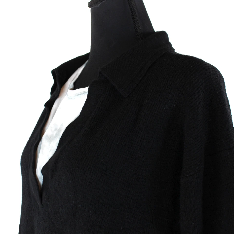 Suéter Alexander Wang Negro Lana Blanco Verde Tie Dye Bi Capa M Cuello Túnica Foto 3 de 4