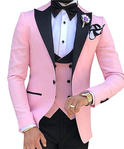 2022 Men's 3-pcs Groom Wedding Suit 