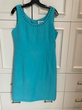 On SALE - Blue Turquoise Jessica Howard Beautiful Summer Dress Size-10