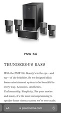 The Most Uncompromising 5-Speaker; Brand New PSW Home Theater Surround System 