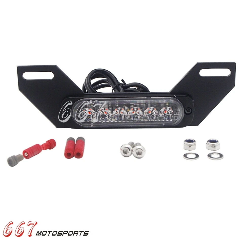 B6 Auxiliary LED License Plate Brake Running Light For Harley BMW Honda Yamaha - Image 2 of 4