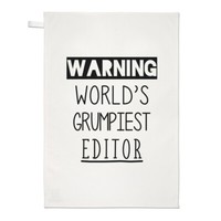 Warnung World's Grumpiest Editor Geschirrtuch SpüLlappen Toll Best Journalist