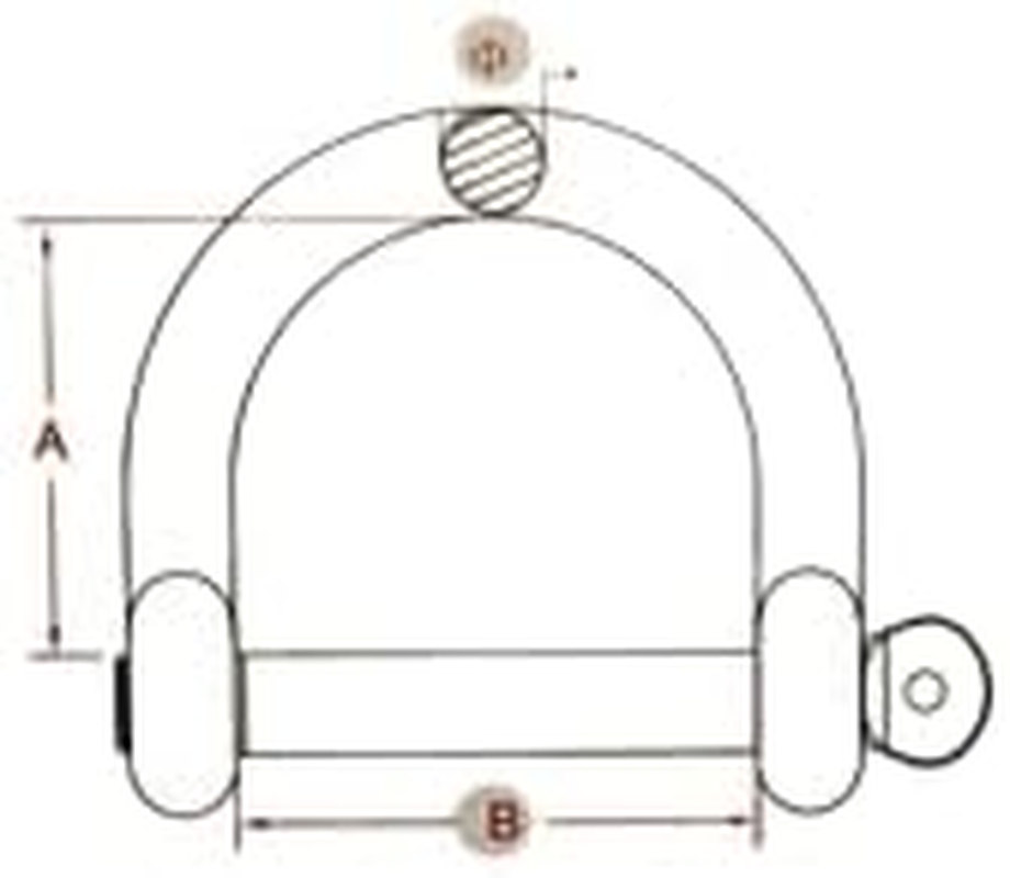 Stainless Steel 316 Wide D Shackle eBay