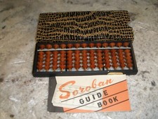 VINTAGE DARUMA TRADE MARK SOROBAN ABACUS W/ GUIDE BOOK  BOX T37 
