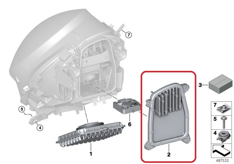 LED DRL Daytime Running Lights Control Module Ballast For MINI F54 F55 F56 F57 - Image 3 of 3