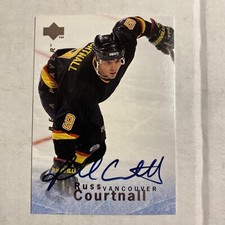 1996-97 Upper Deck Be A Player Russ Courtnall Auto AB