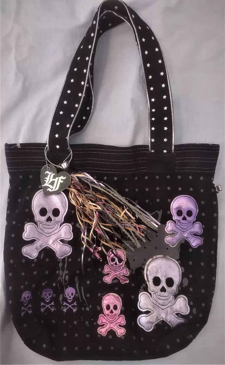 Loungefly – Black on Black Lattice Skull (US Exclusive) Tote Bag – Pop Stop