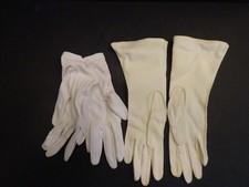 NOS 2 Pairs of Vintage Ladies Gloves Evening Fancy Embroidered sizes 6/7 small