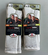 2 Pair Wigwam Outdoor Merino Wool Comfort Hiker Socks All Weather Beige XL New