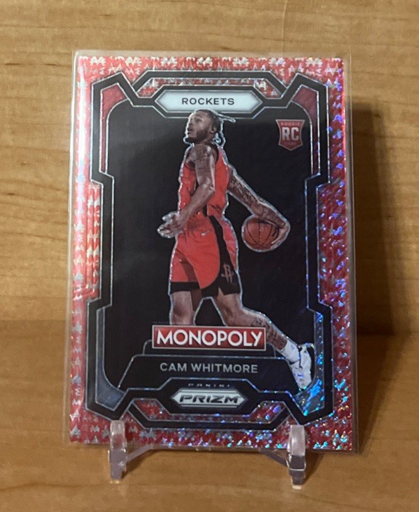 2023-24 Prizm Monopoly Cam Whitmore Rookie Card RC Red Millionaire Shimmer #/100