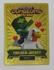 Minecraft Dungeons Arcade Series 5 #144 CHICKEN JOCKEY Legendary Gold FOIL Card