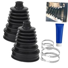 2 CV Boot Kits Axle Boot Kits with 4 Stainless Steel Clamps and 1 Grease