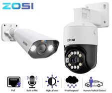 ZOSI 5MP/8MP Add-on POE PT Security Weatherproof CCTV Pan/Tilt AI Car Detect