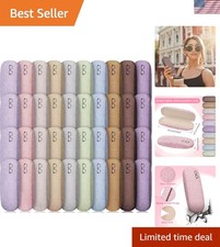 Eyeglass Cases Bulk 20/40 Linen Hard Shell Protects Glasses Sunglasses