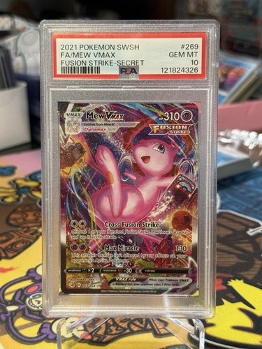 2021 Pokemon SWSH Fusion Strike Secret #269 FA Mew VMAX PSA 10 GEM MINT