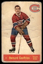 1957-58 Parkhurst Bernard Boom Boom Geoffrion Montreal Canadiens #2