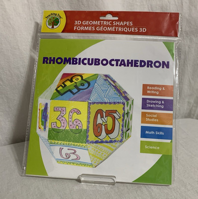 Teaching Tree Rhombicuboctahedron Math Teacher Tool Blank 3D Geometric Shape New