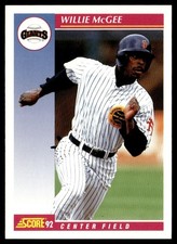 1992 Score Willie McGee San Francisco Giants #112