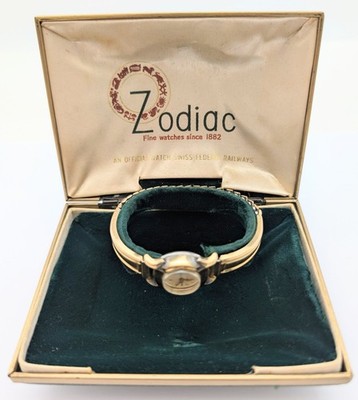 Vintage Zodiac Mechanical 10k RGP Ladies Watch- Swiss Federal Railways- Runs!