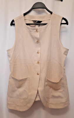 Seta T large NWT tan vest-1 Flaw Front Pockets w/ Matching Skirt