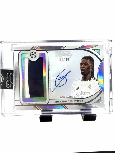 Eduardo Camavinga 2024-25 Topps Dynasty UEFA CC 10/10 Auto Patch C.F. #APV-EC5