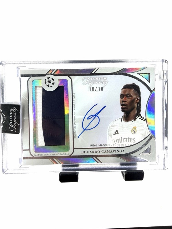 Eduardo Camavinga 2024-25 Topps Dynasty UEFA CC 10/10 Auto Patch C.F. #APV-EC5