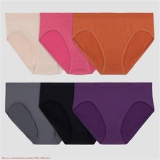 Fruit of the Loom Women's 6pk 360 Stretch Seamless Bikini Underwear - 7