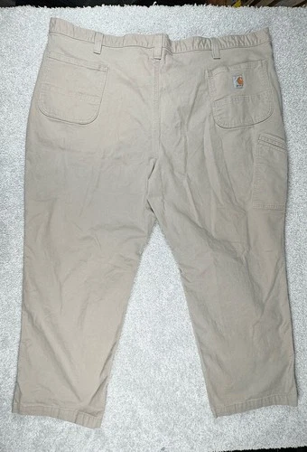 Carhartt Relaxed Fit Carpenter Work Pants 50 X 29 Measured ~ Light Khaki Big Men