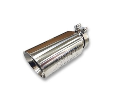 3.5'' In - 5'' Out - 8'' Double Wall Slash Cut Tip Polished