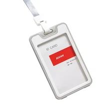 DIY Durable Hard Plastic ID Card Badge Holder Employee Name Tag Card Cover