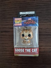 Capitana Marvel Ganso El Gato Funko Pocket Pop Llavero