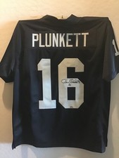 Autographed Jim Plunkett of the Oakland Raiders. COA Schwartz Sports