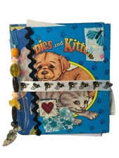 Junk Journal OOAK Scrapbooking Etc. Upcycled Book Puppies Kitties Inner Child