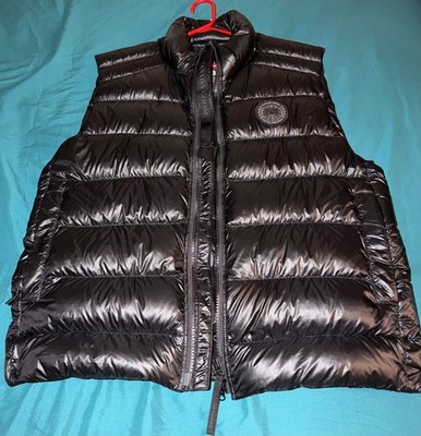 CANADA GOOSE Black 'Black Label' Crofton Down Vest XL 100% Authentic from SSENSE