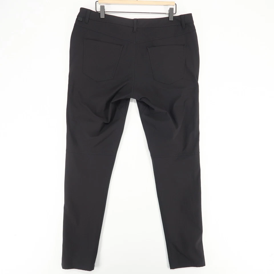 Pantalón Lululemon ABC Calce Ajustado Para Hombres 36 Negro Warpstreme 5 Bolsillos Elastizado Informal Foto 2 de 4
