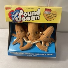 Pound Ocean Octopus Family Stuffed Toy Galoob 1999 New In Box Water Animals