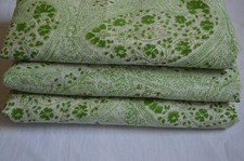 Hand Block Print Fabric 7 Yard 100 Cotton NO TARRIF CHARGES 100 ZK 207