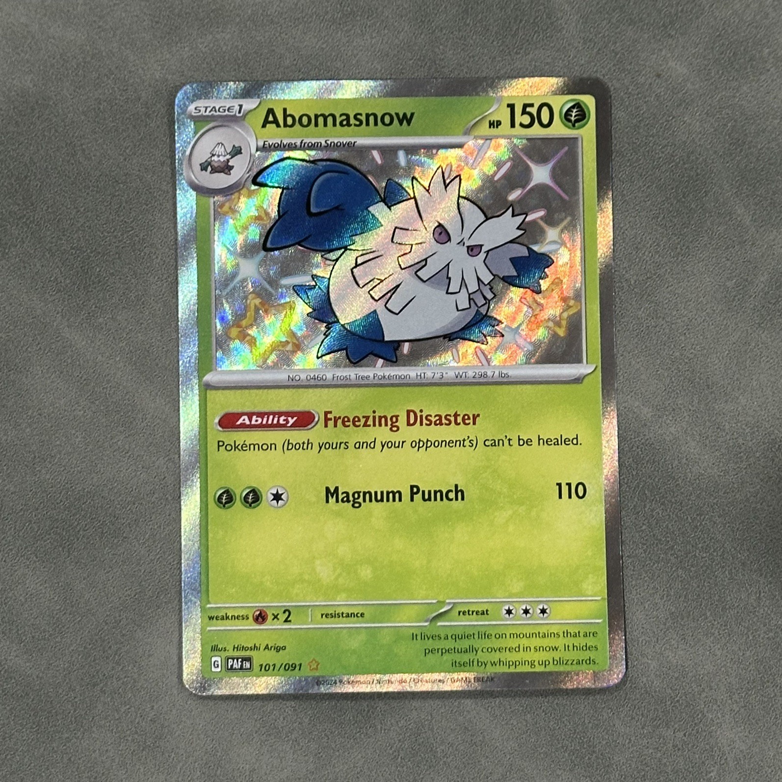 Abomasnow 101/091 Paldean Fates Shiny Pokemon Card NM